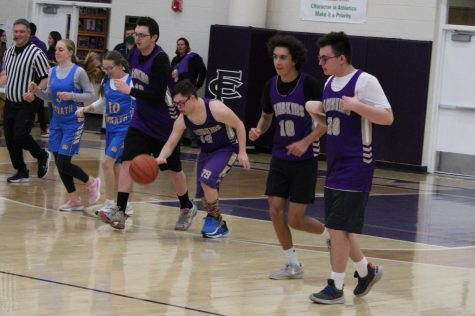 Unified team runs up the court against Timnath on senior night
